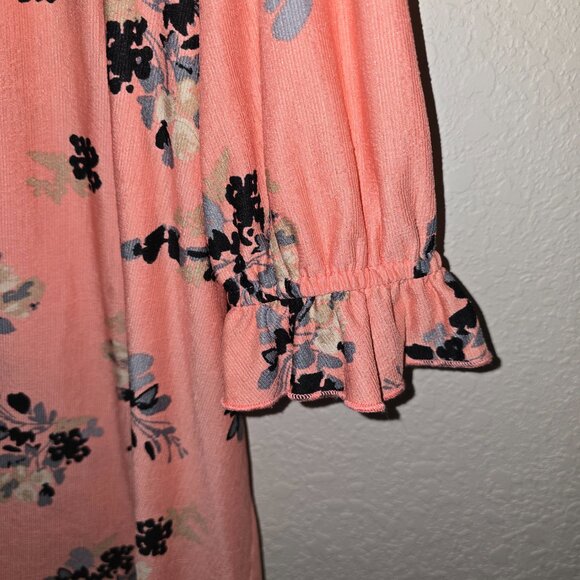 Melloday 2x V-Neck ruffles Short Sleeve Shirt - Picture 2 of 4